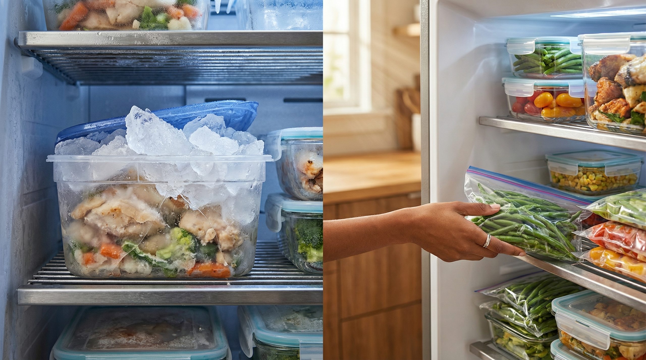 Cristais de gelo somem se você Congelar e Armazenar bem