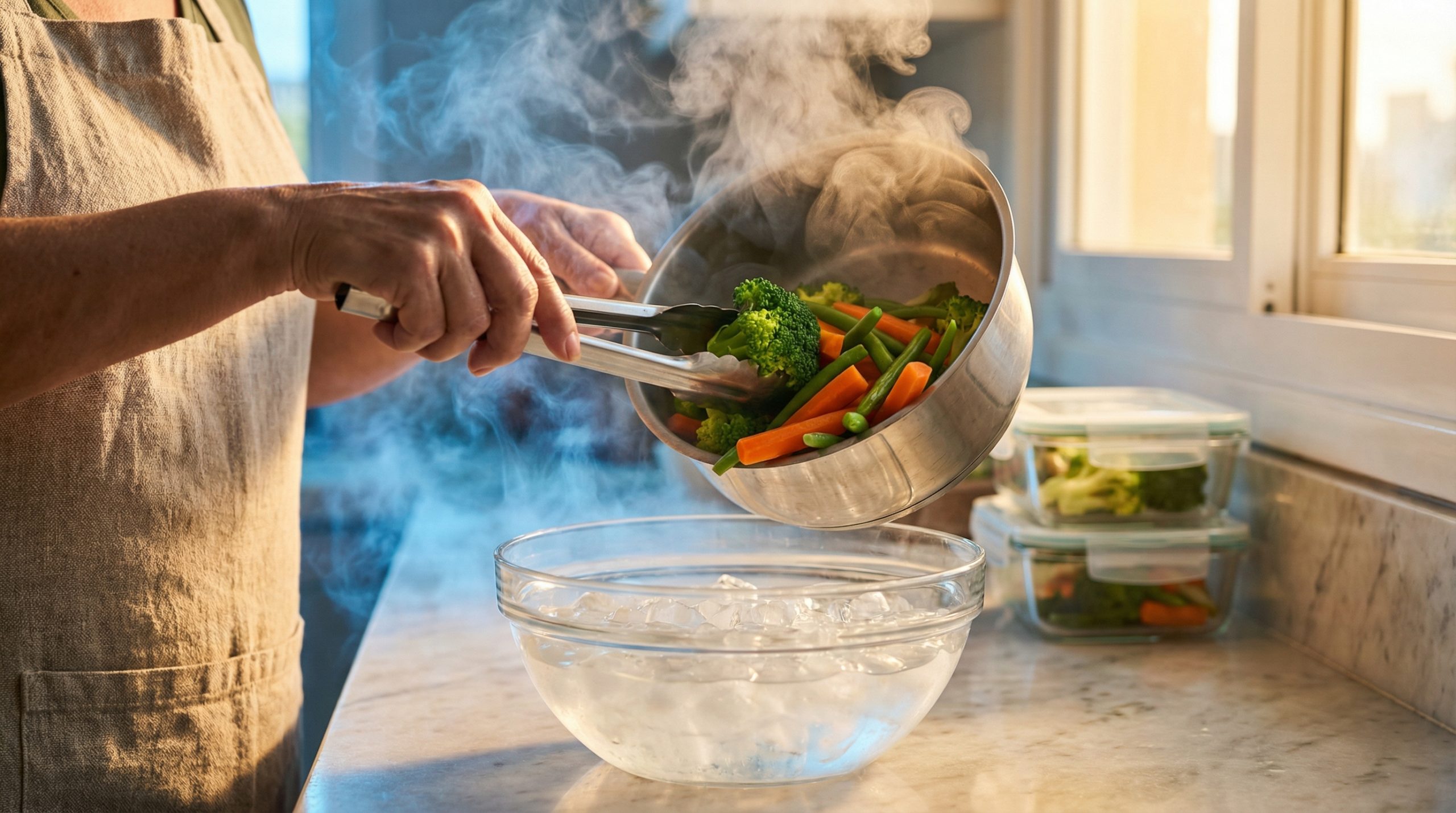 Choque térmico salva a textura antes de Congelar e Armazenar