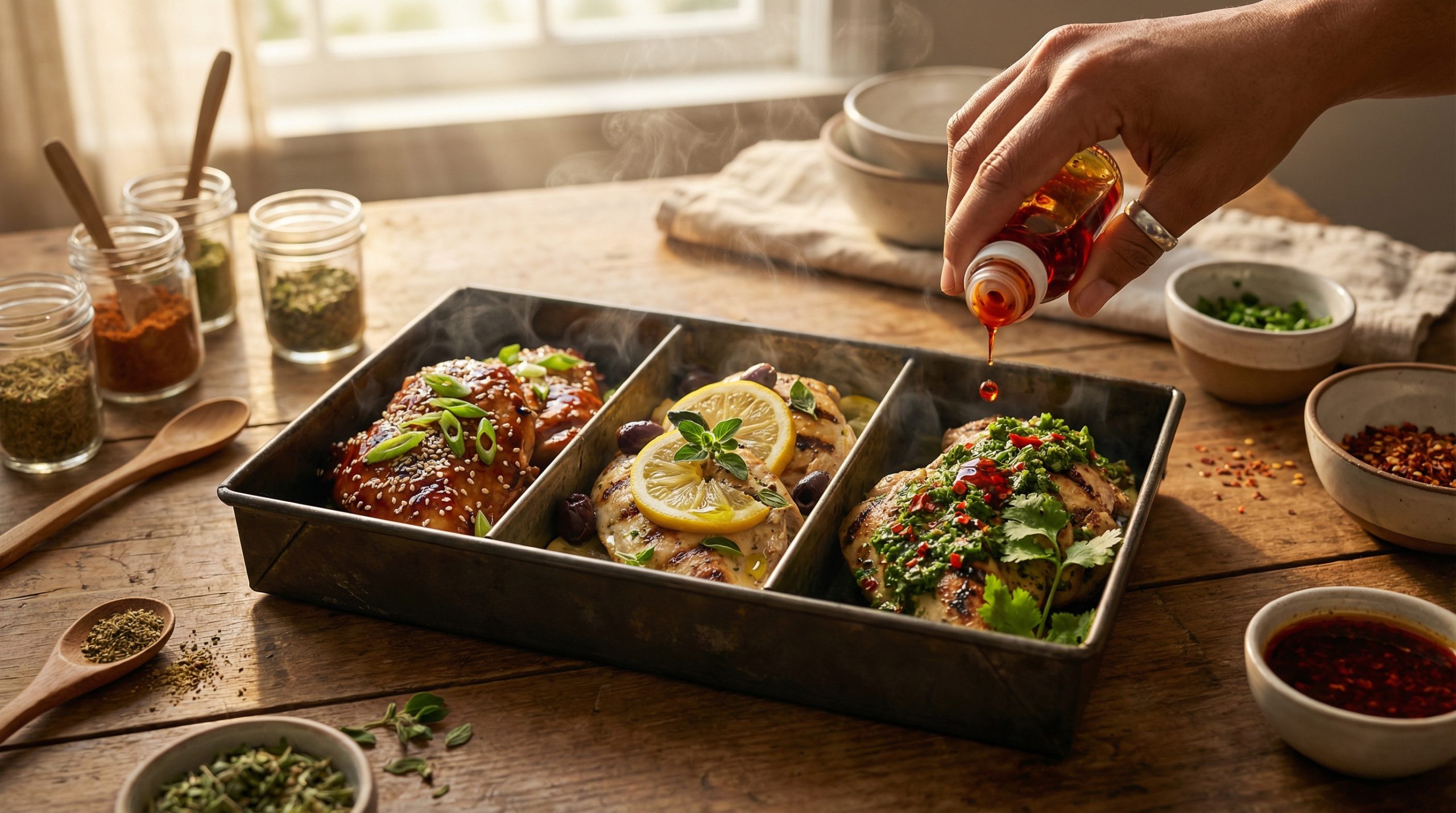 Pratos de chef sem trabalho exigem Temperos e Molhos