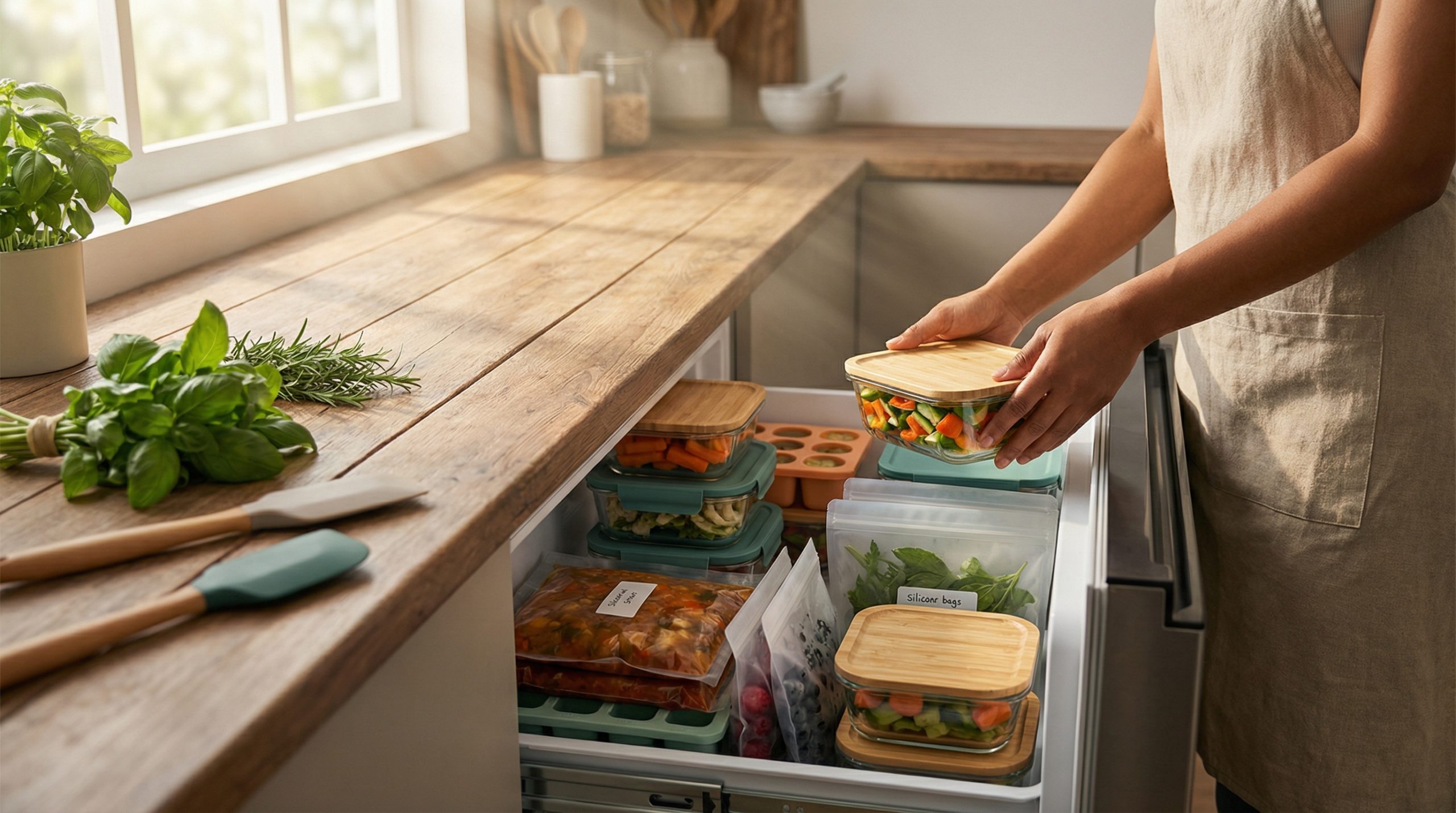 Mantenha o frescor (sem gelo) para Congelar e Armazenar