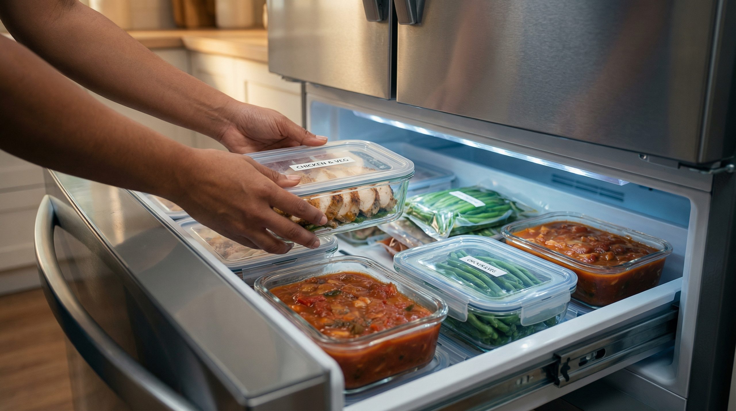 Textura perfeita (sem água) após Congelar e Armazenar